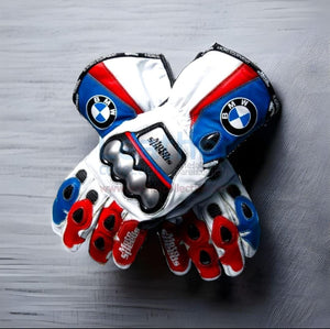 BMW Motorbike white/blue/red Motorcycle Gloves