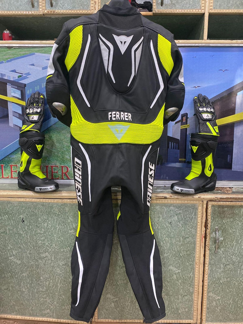 Customized Misano 2 Motorcycle Leather Racing Motorbike Suit Gloves Shoes Boots Full Kit