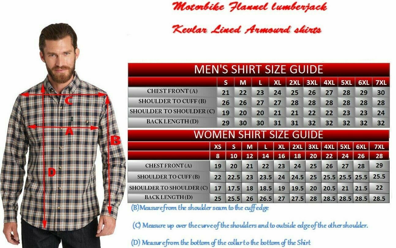 DAT 02 Motorcycle Flannel Lumberjack Shirt Made with Dupont™Kevlar® CE Armour