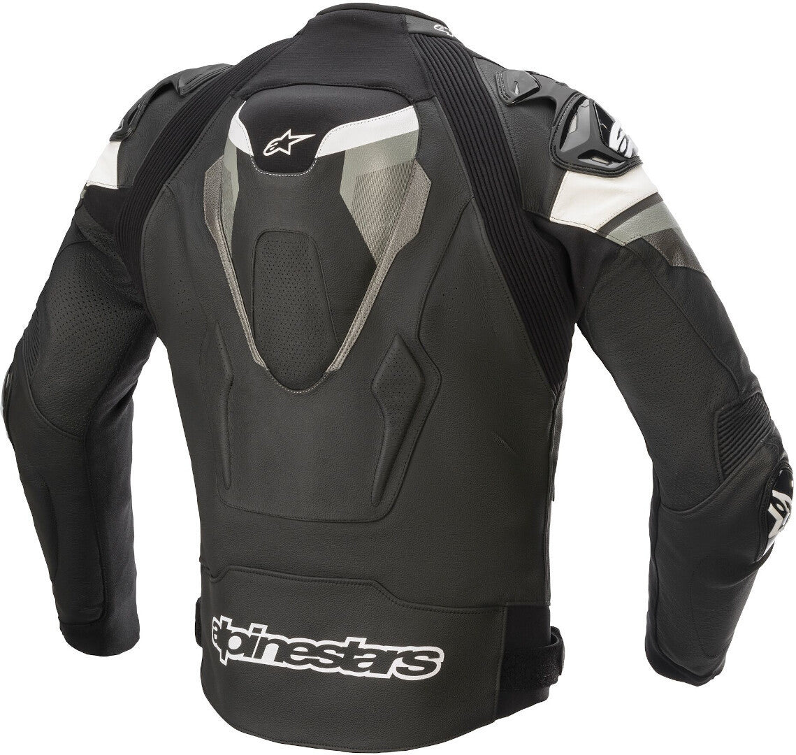 Damoto Atem V4 Motorcycle Leather Jacket Black/Gray/White