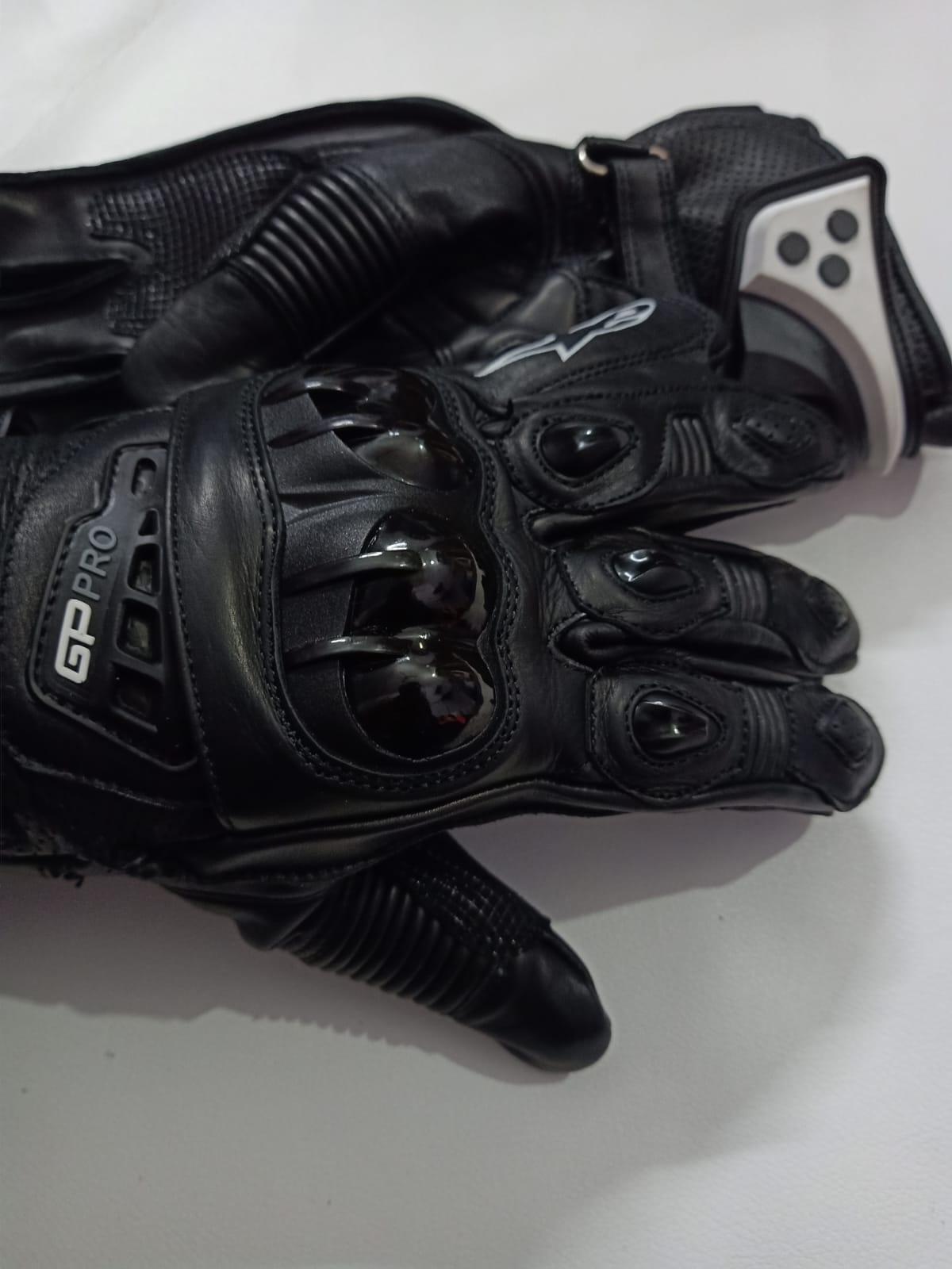 Damoto GP Pro Tech Air Leather Gloves Black/White