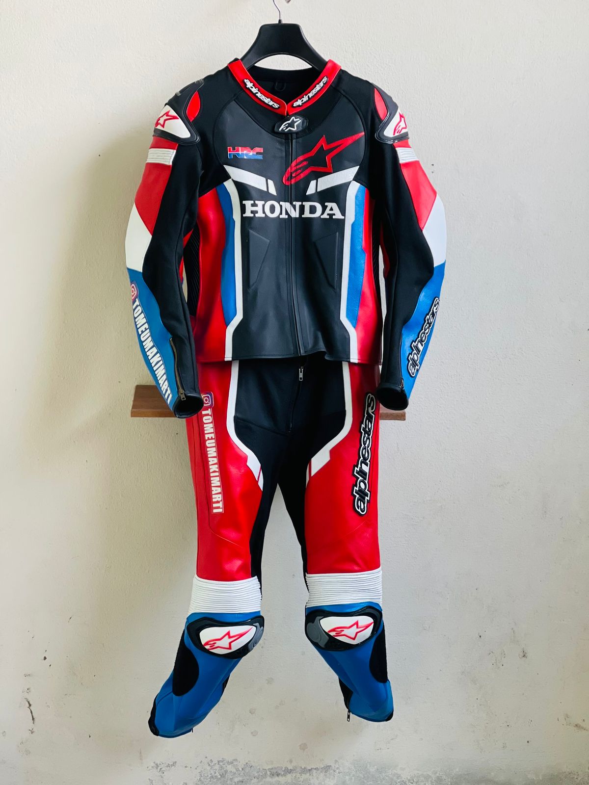 Honda GP Pro V2 One Piece Motorcycle Leather Suit