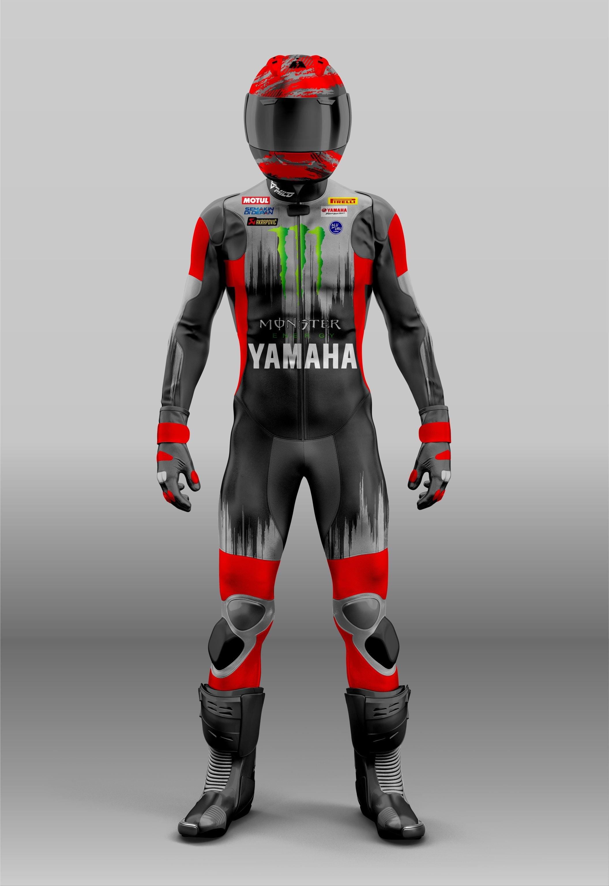 motogp gear Custom MotoGP Yamaha Leather Protective Gear