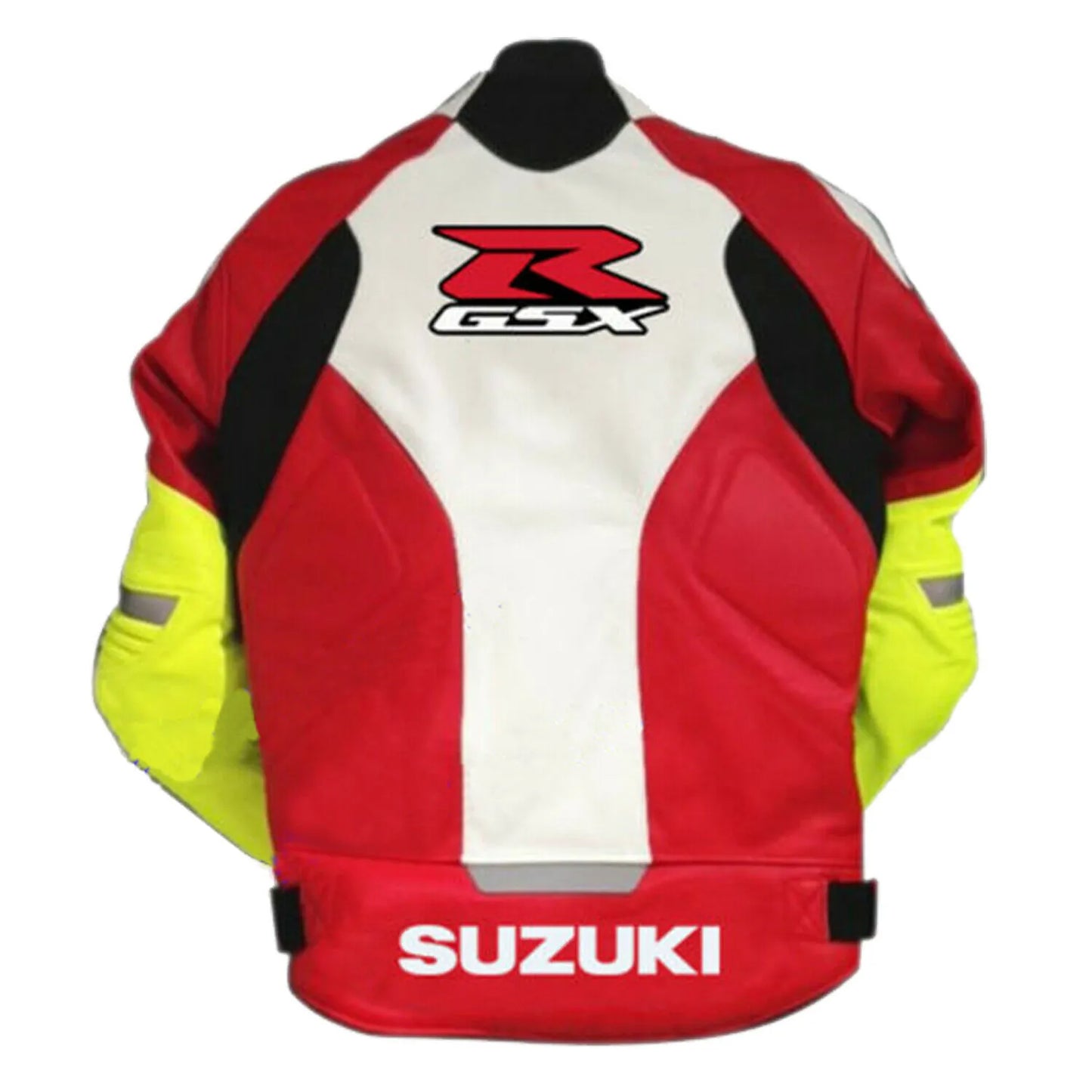 Suzuki Gsxr Red And White Safety Pads Motorcycle Jacket 1 2
