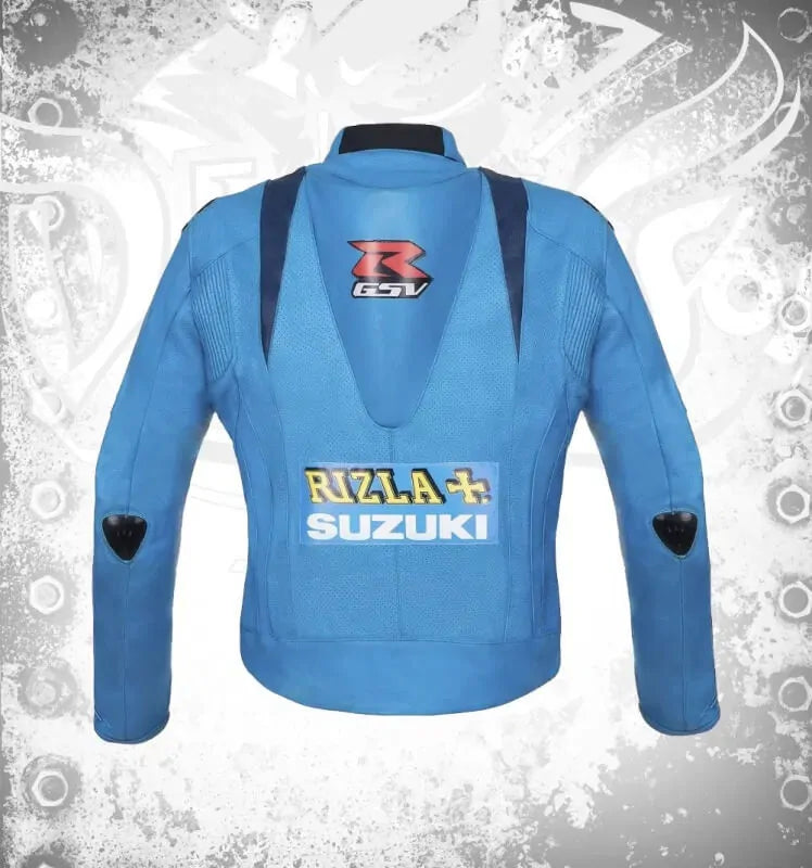 Suzuki Rizla Motorcycle Racing Leather Jacket 1 2
