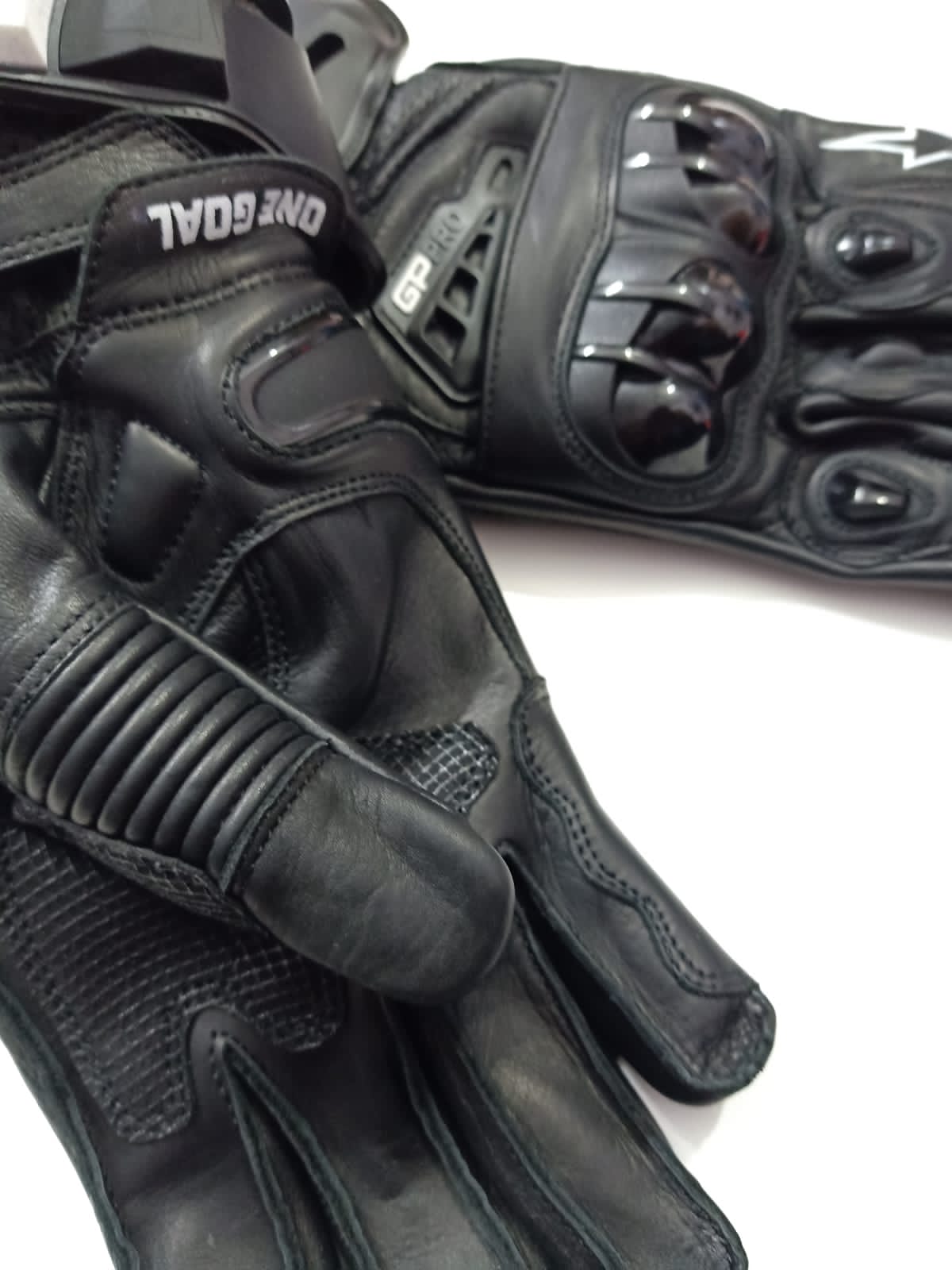 Damoto GP Pro Tech Air Leather Gloves Black/White