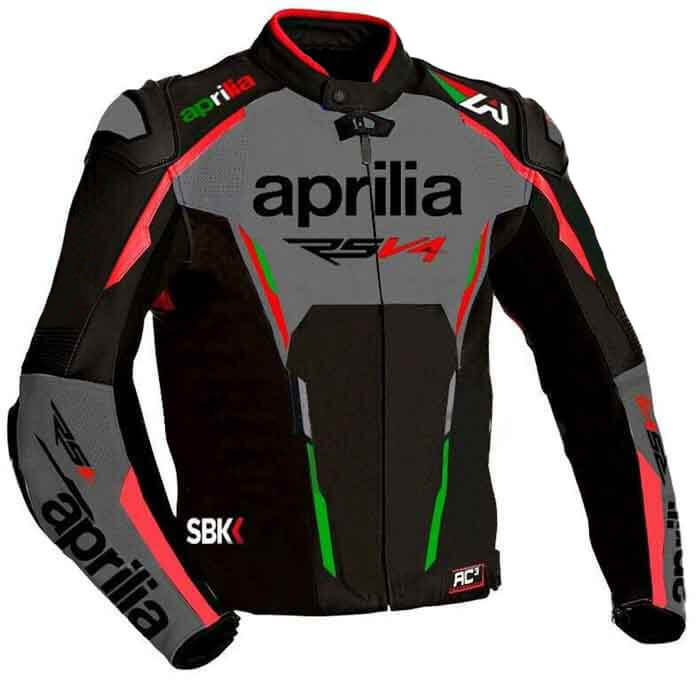 Aprilia 1 Motorcycle Racing Leather Jacket