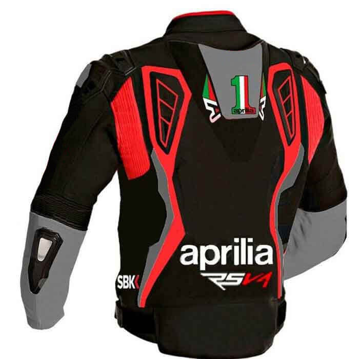 Aprilia 1 Motorcycle Racing Leather Jacket 2