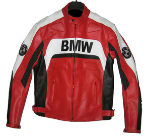 BMW Motorcycle Red And Black Racing Leather Jacket