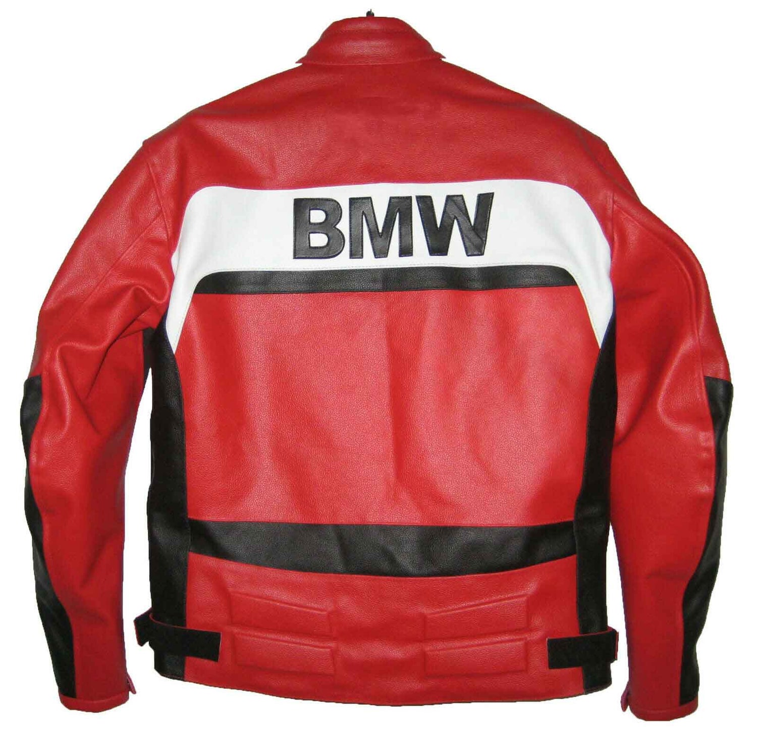 BMW Motorcycle White And Blue Racing Leather Jacket back