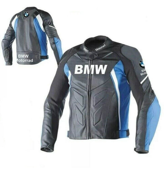 BMW Motorrad Motorcycle Leather Jacket front back
