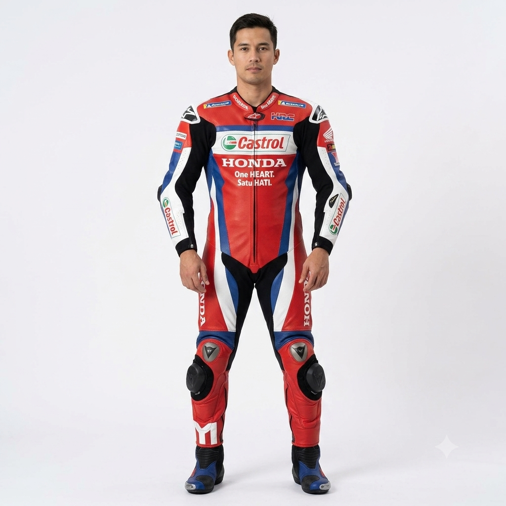 Luca Marini MotoGP Racing Suit Honda 2026 front