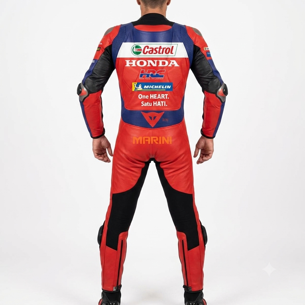 Luca Marini MotoGP Racing Suit Honda 2026 back