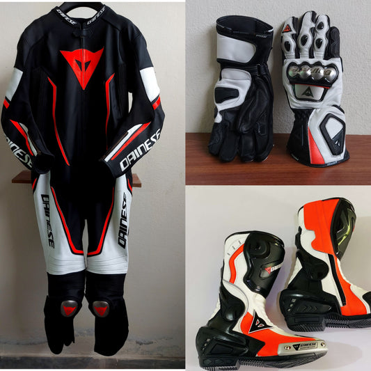 misano 2 leather suit boot gloves kit