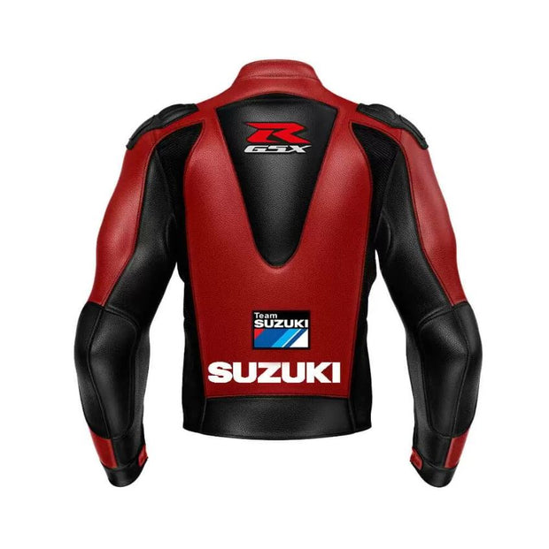 Team Suzuki GSXR Motorcycle Racing Leather Jacket