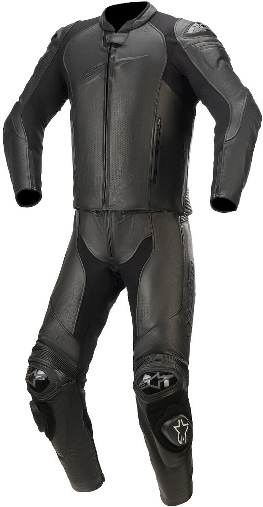 GP Plus V3 Replica Graphite Two Piece Motorcycle Leather Suit