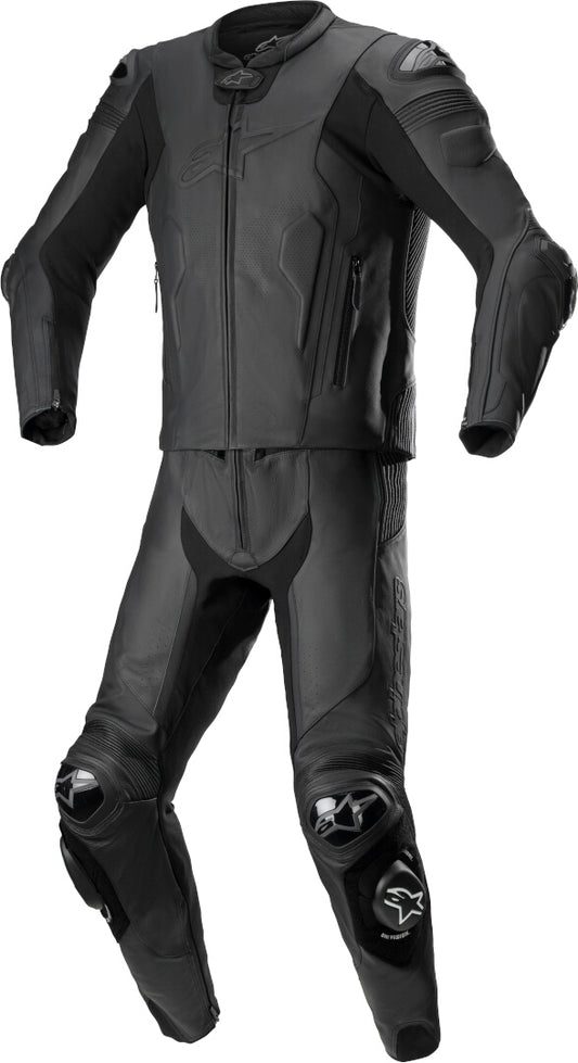 Replica Missile V2 Two Piece Motorcycle Leather Suit Full Black