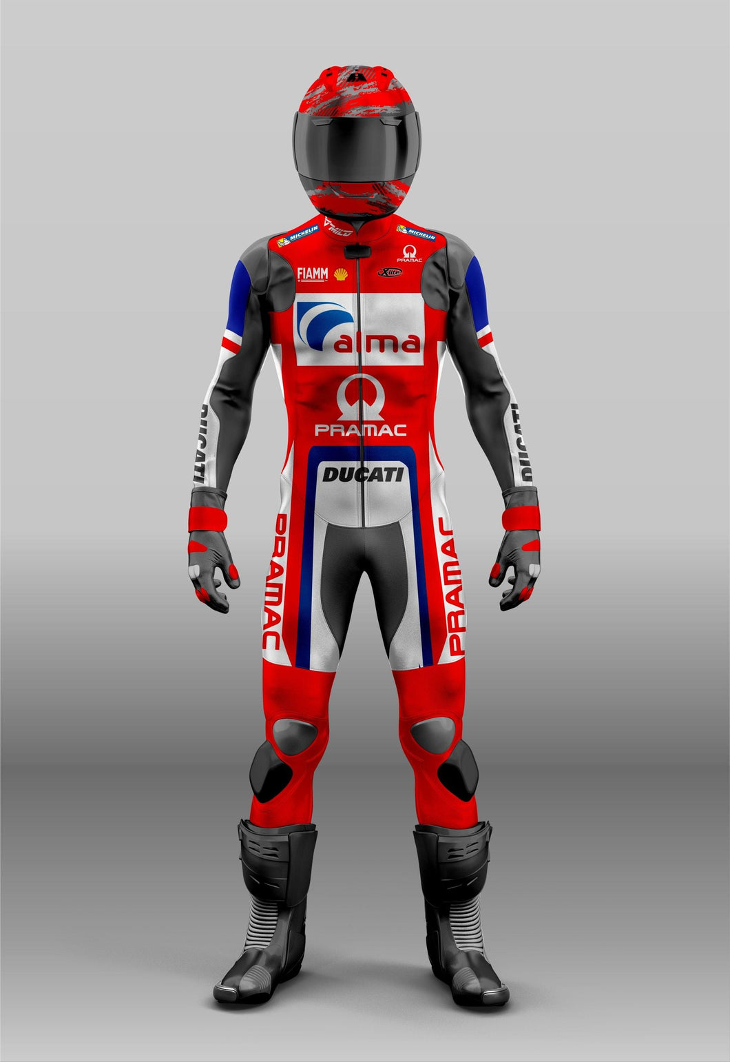 Custom Ducati MotoGP Racing Suit - Made For Great Performance & Safety - Motorcycle Riding Gear Leather Racing - Available in All sizes - Unisex