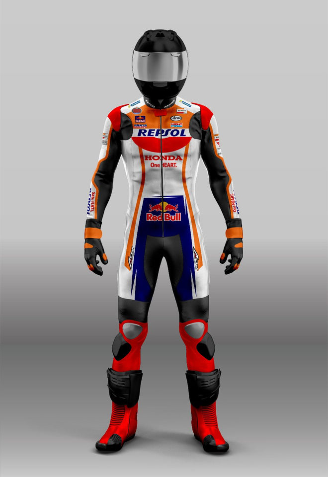 Customize Your Marc Marquez MotoGP Honda Repsol Leather Motorbike Racing Suit - Buy It Now Same As it is Or Customize According To Your Choice