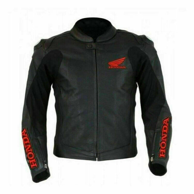 DAJ 0223 Honda Motorcycle Racing Motor Bike Leather Jacket