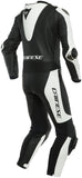 Laguna Seca 5 One Piece Perforated Motorcycle Leather Suit Black / White