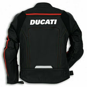 DAJ 0219 Ducati Corse Black Motorbike Leather Jacket
