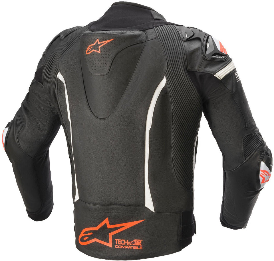 Damoto GP Pro V2 Motorcycle Leather Jacket Black/Orange