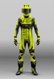 VR-46 Monster Energy Custom Design MotoGP Motorcycle Leather Protective Racing Suit - Track / Street Riding Gear