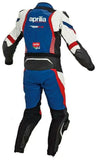 Aprilia Motorcycle Racing Blue And Black Leather Suit