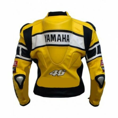DAJ 0233 Yamaha R1 Yellow Motorbike Leather Racing Jacket