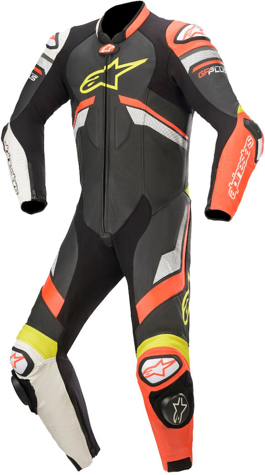 GP Plus V3 Replica One Piece Motorcycle Leather Suit Orange / Black / White