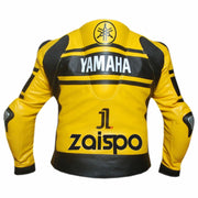 DAJ 0234 Yamaha R1 Yellow Motorcycle Leather Racing Jacket