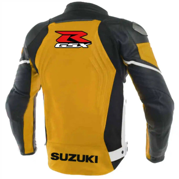 Suzuki GSXR Yellow Black Motorcycle Jacket