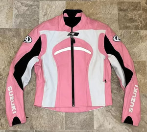 Suzuki Gsxr Pink Motorcycle Racing Jacket