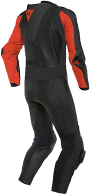 Laguna Seca 5 One Piece Perforated Motorcycle Leather Suit Black / Red