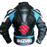 Suzuki Gsxr Black And Blue Safety Pads Motorcycle Jacket