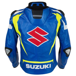 Suzuki Motorcycle motorbike Leather Jacket