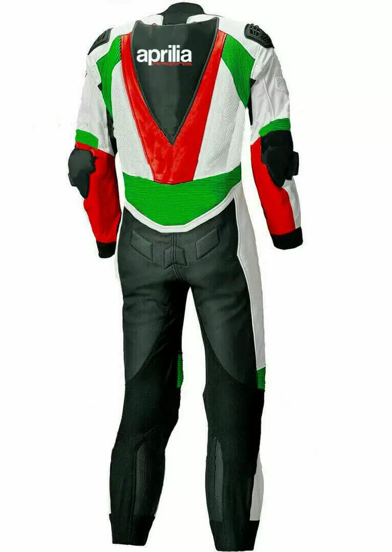 Aprilia RSV4 Motorcycle Racing Leather Suit back