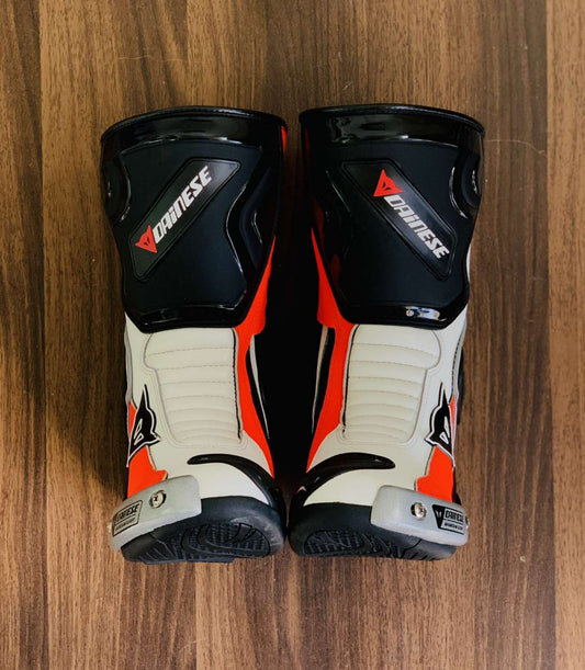 Black White Red Flou Motogp Replica Motorbike Leather Motorcycle Shoes Boots