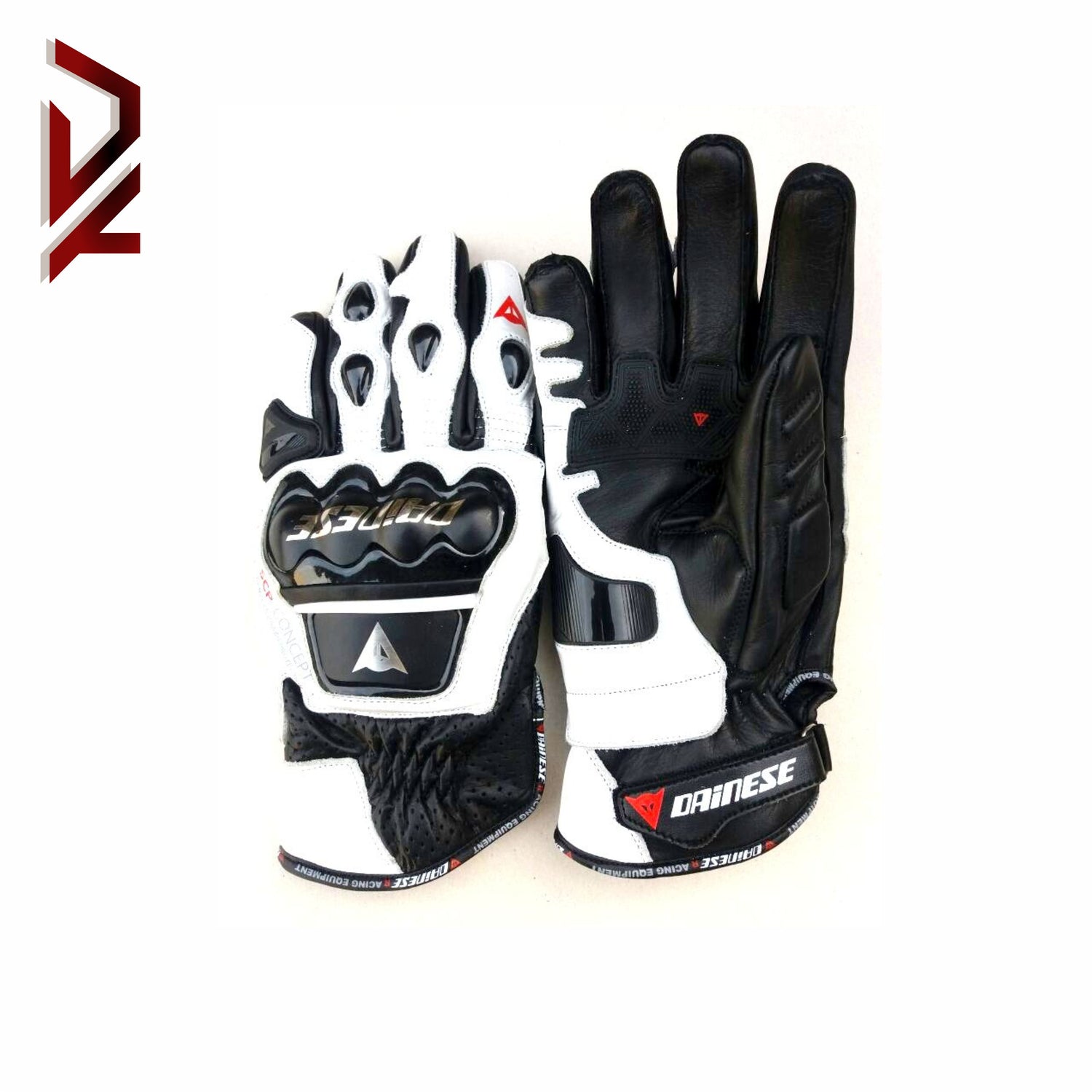 DAG 019 Motorbike Black/Red Motorcycle Gloves 1