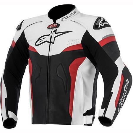 DA Moto Leather Jacket Motorcycle CELER Leather Jacket Black White Red