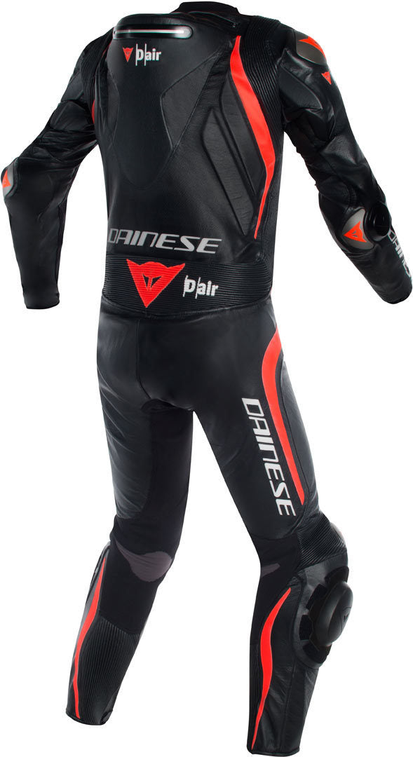 Mugello R One Piece Motorcycle Leather Suit Black / Red back