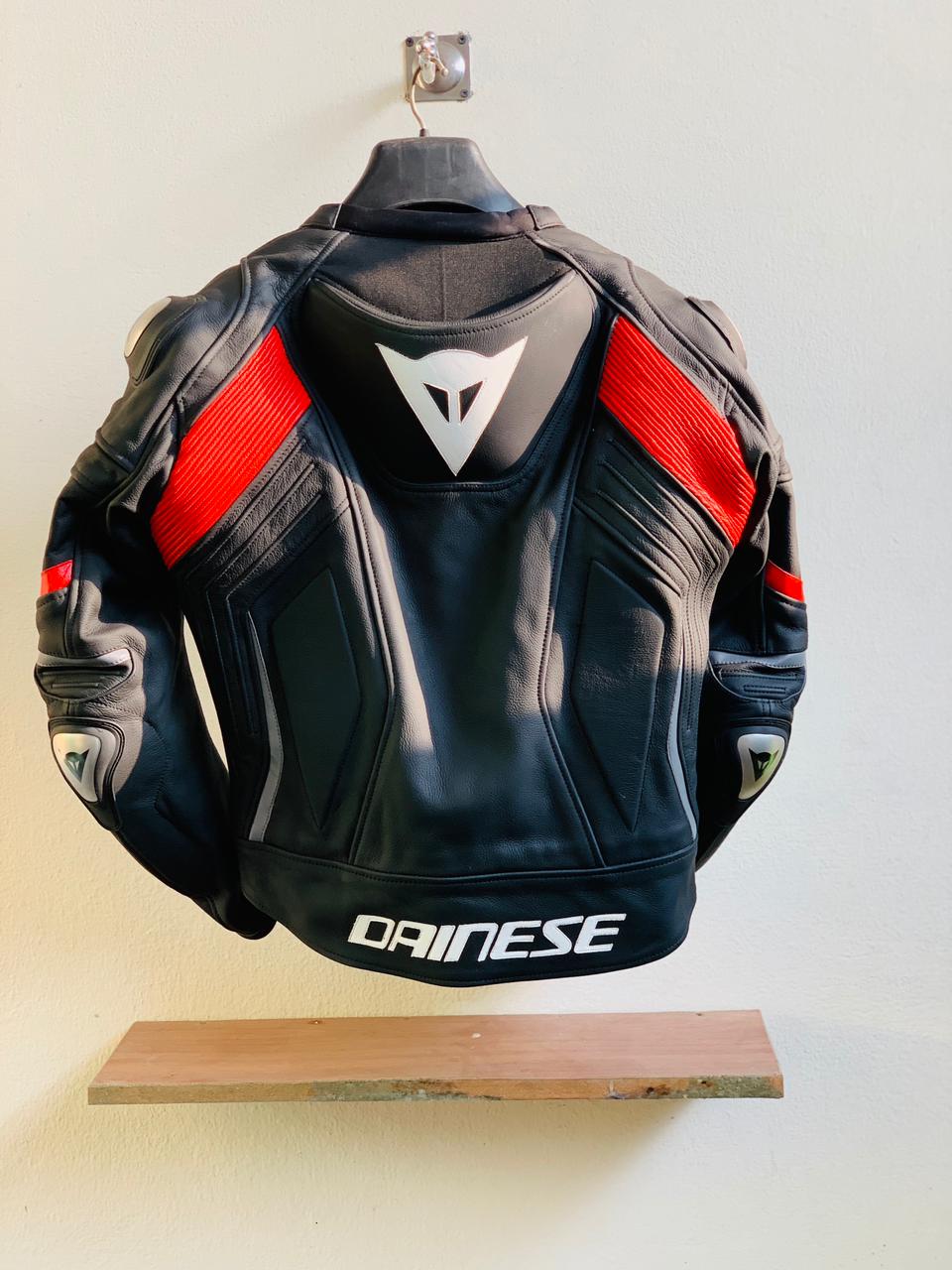 Super Speed D1 Motorcycle Racing Leather Jacket back