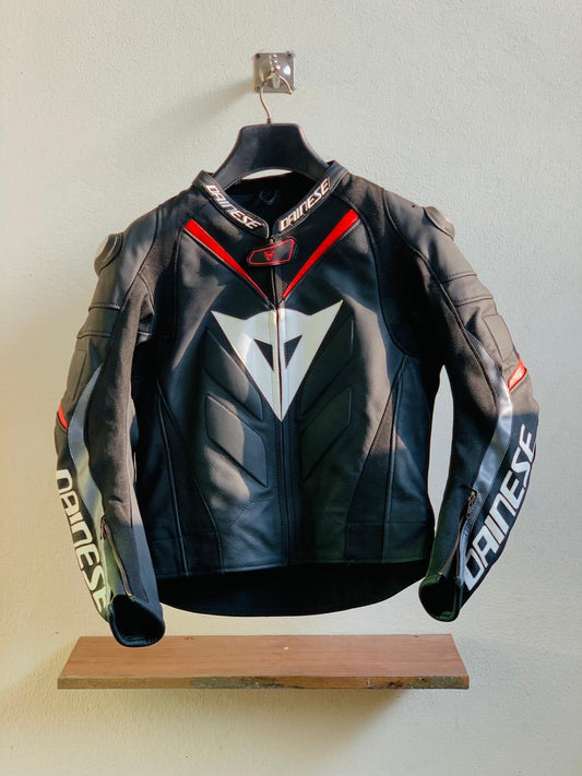Super Speed D1 Motorcycle Racing Leather Jacket front