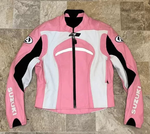 Suzuki Gsxr Pink Motorcycle Racing Jacket 1