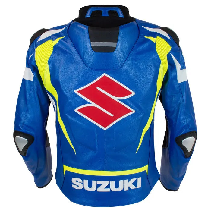 Suzuki Motorcycle motorbike Leather Jacket 1  2