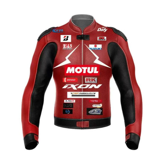 Team Suzuki GSXR Motorcycle Racing Leather Jacket 1
