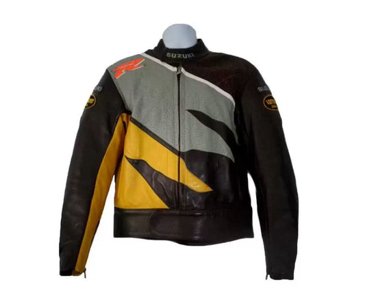 Vanson Suzuki GSXR Motorcycle Racing Leather Jacket 1