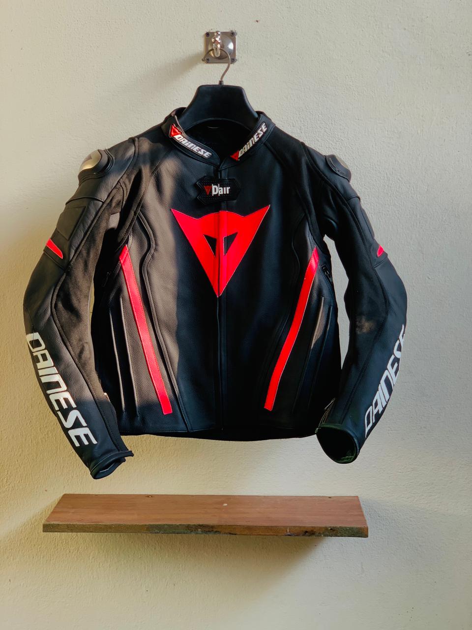 Black Red Laguna Seca 4 Motorcycle Racing Leather Jacket