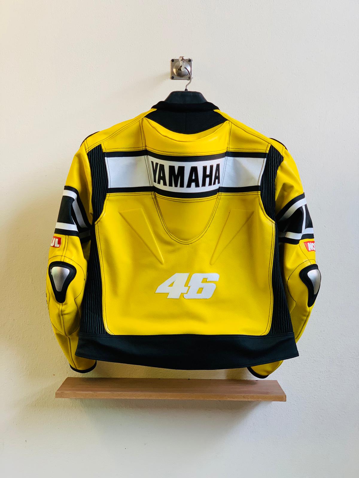 Yamaha R1 Yellow Motorbike Leather Racing Jacket 2